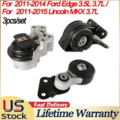 For 07-14 Ford Edge / 07-10 Lincoln MKX 3.5L Engine Motor & Trans Mounts Set Foto 1 de 4