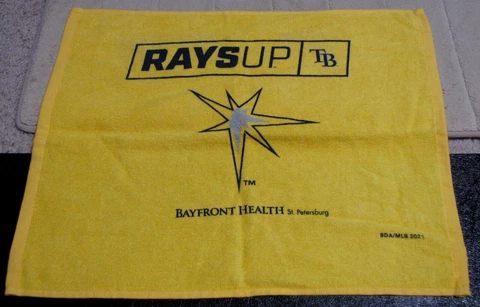 Tampa Bay Rays - Rays Up Hand Towel Giveaway MLB 2021 - Approximately 15" x 18" Cover