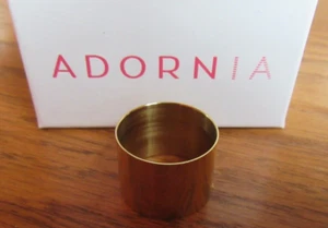 Banda de cigarros de acero inoxidable chapada en oro Adornia nueva en caja ¡realmente linda! - Imagen 1 de 4