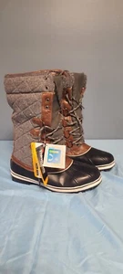 DREAM PAIRS Women Size 10 Faux Fur Lining Snow Boots Waterproof Mid Calf - Picture 1 of 12