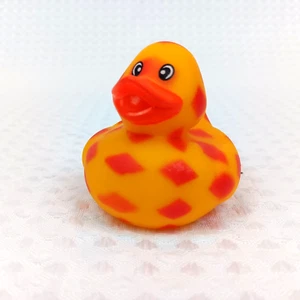 Rubber Duck Jeep Ducking Cruising Yellow Red Diamonds 2" - Picture 1 of 5