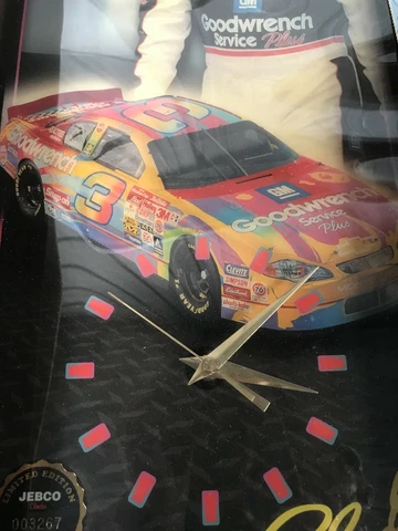 DALE EARNHARDT #3 PETER MAX LIMITED EDITION JEBCO CLOCK #3267 OF 5000 & 1:24 CAR Cover