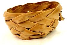 Vintage Round Bamboo Woven Basket 
