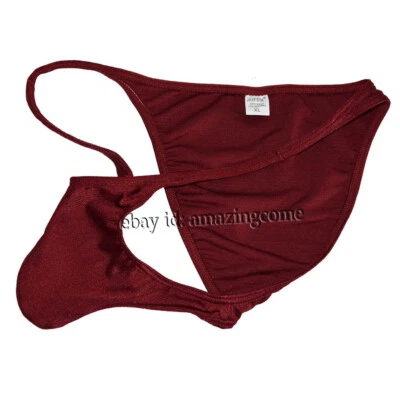 Calzoncillos descarados abultados satinados para hombre ropa interior culturismo competencia posar baúles Foto 1 de 4