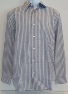Perry Ellis Size XL 41HW4011PS Black Cotton Striped New Mens Button Down Shirt - Picture 1 of 10