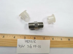 PARKER SS Rohrnippel 3/8” x 3/8'' , Teile-Nr. 3/8 FF-SS - Bild 1 von 2