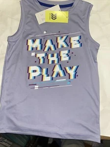 Kids All In Motion Tee Make The Play Purple Active Tee Wear Small 6/7 - Picture 1 of 2