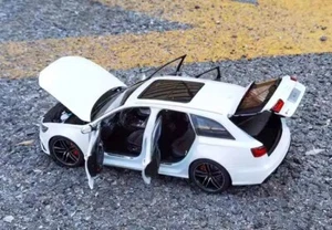 WELL 1/18 Audi RS6 AVANT C7 Alloy Diecast Model Car Hobby Collection Toys White - Bild 1 von 7