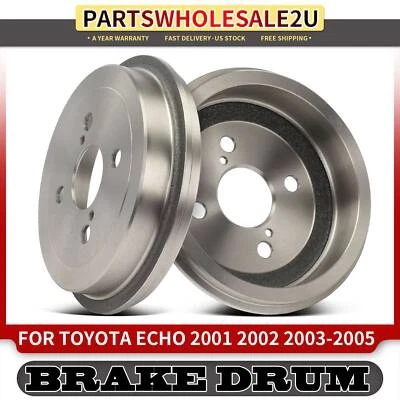 2件装后乘客和驾驶员制动鼓适用于丰田Echo 2000 2001 2002 2003-2005 — 第 1/4 张图片