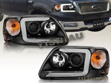 97-02 Ford Expedition / 97-03 F150 LED C-Bar Projector Headlights Black
