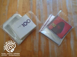 100 Fundas Tipo Cristal Con Cierre Adhesivo 50 CD Sencillo + 50 CD Doble - Imagen 1 de 8