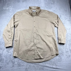 Enro Mens 17.5 34/35 Ultra Pinpoint Oxford Dress Shirt Tan - Picture 1 of 6