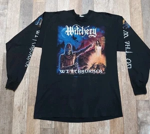 Witchery ~ RARE Vintage 1999 Witchburner long sleeve T Shirt Swedish Heavy Metal - Picture 1 of 10