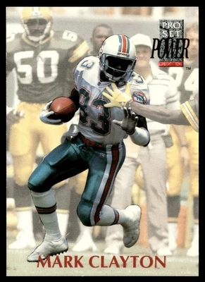 1992 Pro Set Power Mark Clayton Miami Dolphins #183 - Image 1 of 2