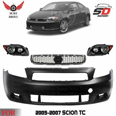 Front Bumper Cover Paintable & Grille Assembly Kit For 2005-2007 Scion tC Foto 1 de 4