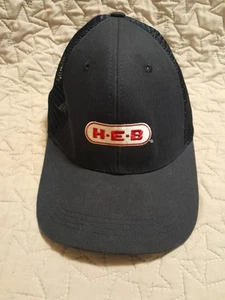 HEB Trucker Hat Cap Adjustable Hook N Loop Embroidered Patch Texas Flag - Picture 1 of 10