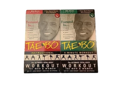 Tae Bo (VHS 1998) Workout with Billy Blanks 2-Tape Set 8-MINUTE & INSTRUCTIONAL - Image 1 of 3
