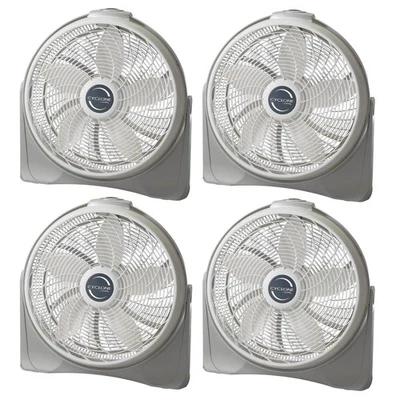 Ventilador pivotante de piso o pared ciclónico de 20 pulgadas Lasko, blanco (paquete de 4) Foto 1 de 4