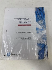 Corporate Finance by Berg & DeMarzo, 6th Ed. Loose Leaf. *Torn Wrap* - Imagen 1 de 4
