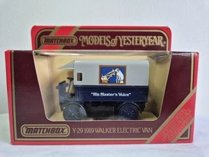 Matchbox Models of Yesteryear Y-29 1919 Walker Electric Van 'His Master's Voice' - Picture 1 of 4