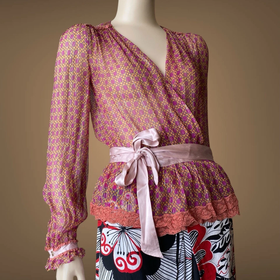 Blusa Dolce&Gabbana D&G De Colección Y2K Malla Seda Talla 40IT S Foto 1 de 4