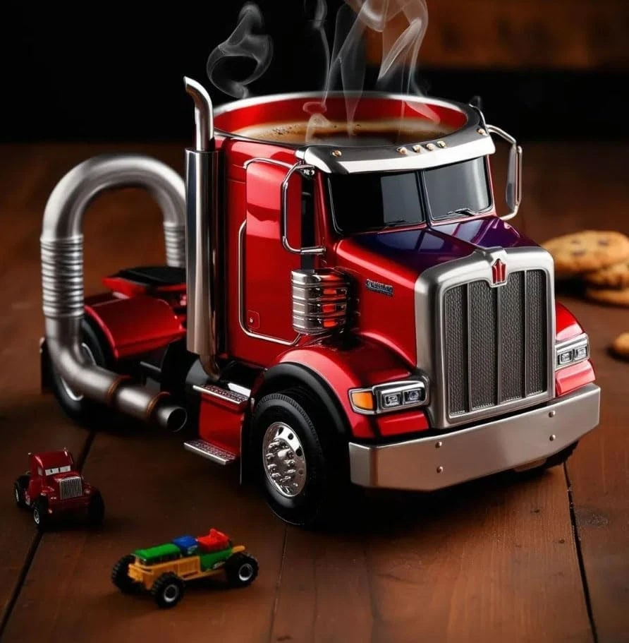 1 taza de café con forma de semirremolque, regalo único para amantes del café/camión Foto 1 de 1