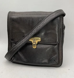 DKNY Donna Karan Leder Vintage Braun Schultertasche Crossbody Handtasche Y2K Bauchtasche - Bild 1 von 14