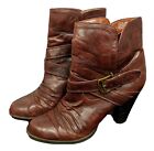 BASS WOMEN SHOES ANKLE BOOTS BOOTIES LEATHER BROWN SIZE 10M