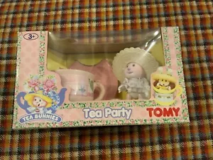 1995 Tomy Tea Bunnies Rose Bonnet Teacup Figure Rabbit Toy Party Never Opened - Picture 1 of 11
