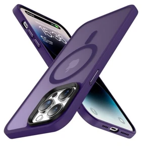 For iPhone 12 Pro MagSafe Case Magnetic Cover In Matte Purple - Photo 1 sur 3
