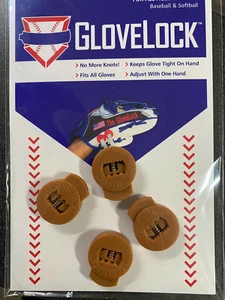 Tan Baseball GloveLocks Used to replace lace knots that always come undone - Picture 1 of 11