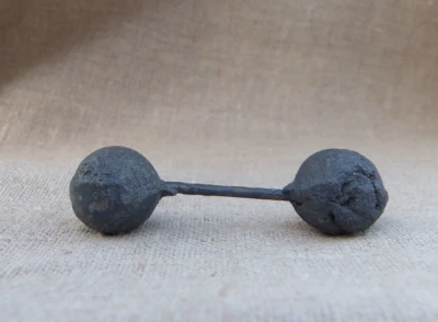 ACCESSOIRE ANCIEN POUR FIGURINE EN PLOMB - HALTÈRES CIRQUE - Photo 1/4