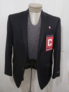 Chaps Herren 52 % Wolle $ 220 Anzug 40er Jahre Sportjacke Blazer schwarz Komfort Stretch - Bild 1 von 12