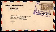 Mayfairstamps Venezuela 1948 Panamericana Caracas to Milwaukee WI Cover aaj_0353