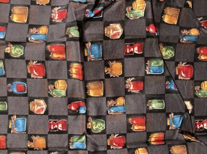 VTG Quilters Only Fabric Collectible Bottles on Grey Blocks 1/2Y x 44"W Ro Gregg - Picture 1 of 3