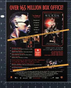 BLADE - Original 1998 Trade AD / ADVERT _ Wesley Snipes _ Udo Kier _ Traci Lords - Picture 1 of 1