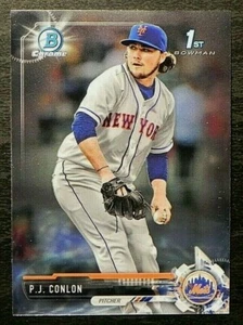 2017 Bowman Chrome Prospects BCP11 P.J. Conlon New York Mets 1st Bowman - Picture 1 of 2
