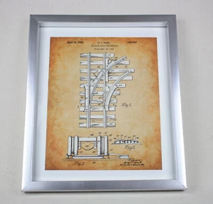 Framed Vintage Railroad Train Patent Print Room Wall Art Decor  11"x13"  [3/3] - Picture 1 of 4