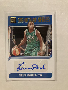 2019 Panini Donruss WNBA Autograph Press Proof Teresa Edwards #/199