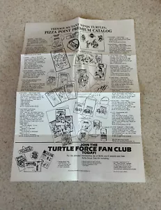 TEENAGE MUTANT NINJA TURTLES -- Turtle Force Pizza Points Catalog Sheet - Picture 1 of 2