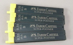 Quattro confezioni da 12 matite di piombo Faber-Castell - 0,35 mm B - Germania - nuove - Foto 1 di 1