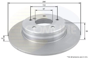 Rear Coated Brake Disc For Mercedes-Benz C-Class CLC-Class E-Class CLK SL SLK - Picture 1 of 1