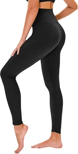 High Waisted Leggings for Women - No See through Tummy Control Cycling Workout Y - Picture 1 of 12
