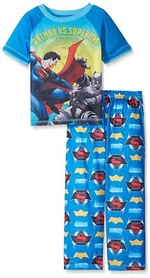 Juego de pijama de 2 piezas Justice League Boys Big Batman VS Superman, azul, XS Foto 1 de 2