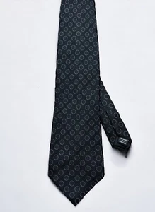 Vintage Kenneth Cole NY Herrenkrawatte schwarz Bläschen 100 % Seide importierte geometrische Kreise - Bild 1 von 2
