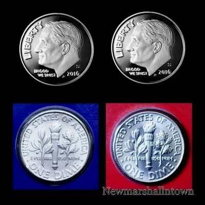 2016 P+D+S+S Roosevelt Dime Silver & Clad Mint Proof Set ~ PD in Mint Wrap - Image 1 of 4