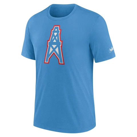 Tennessee Titans Nike Rewind Logo Tri-Blend T-Shirt Men's 2023 NFL Throwback New Cover