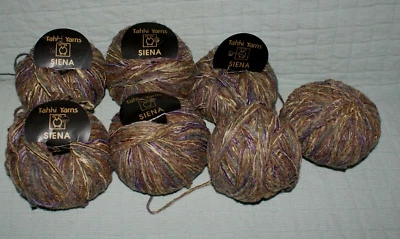 Hilos de cinta de mezcla de lana Siena color 8006 marrones lana tejido ganchillo envío rápido Foto 1 de 4