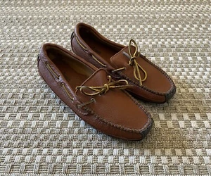 Minnetonka Moosehide Weekender Mokassins 758 Carmel Leder Halbschuhe - Herren 10 - Bild 1 von 11