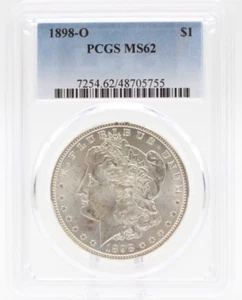 1898 O PCGS MS62 Silber Morgan Dollar - Bild 1 von 2